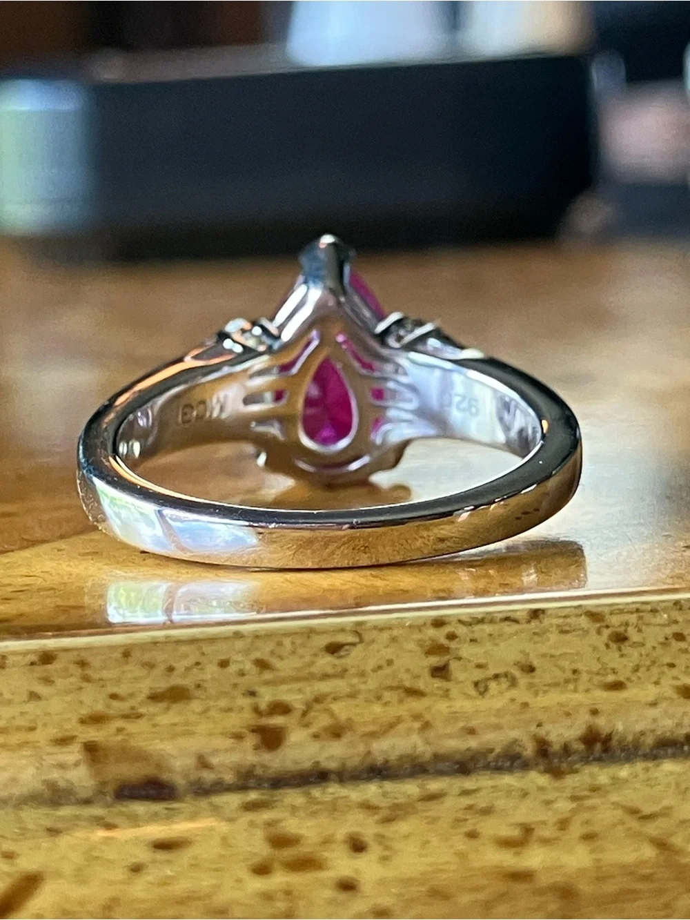 Mahaleo Ruby Sterling Silver Ring Size 5.75